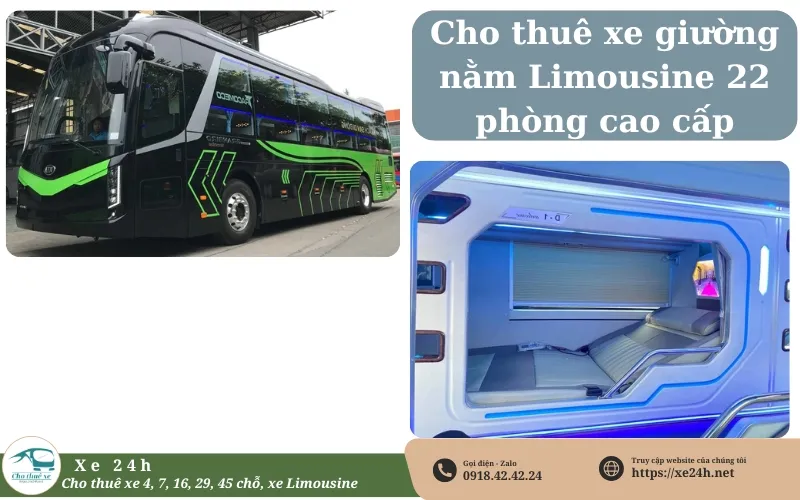 Cho thuê xe giường nằm Limousine 22 phong