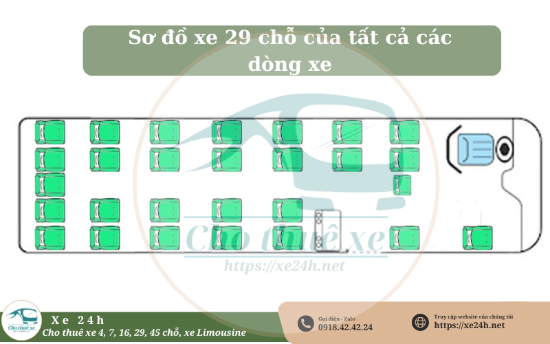 Sơ đồ xe 29 chỗ