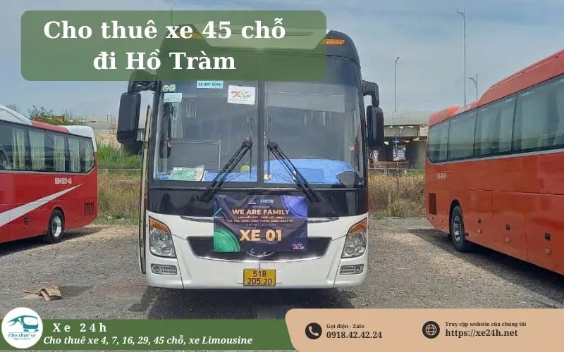 Thuê xe 45 chỗ đi Hồ Tràm
