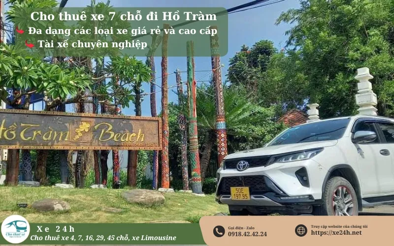 Thuê xe 7 chỗ đi Hồ Tràm