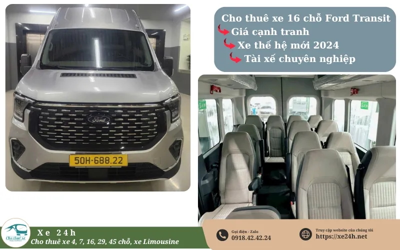 Cho thuê xe 16 chỗ đi nội thành
