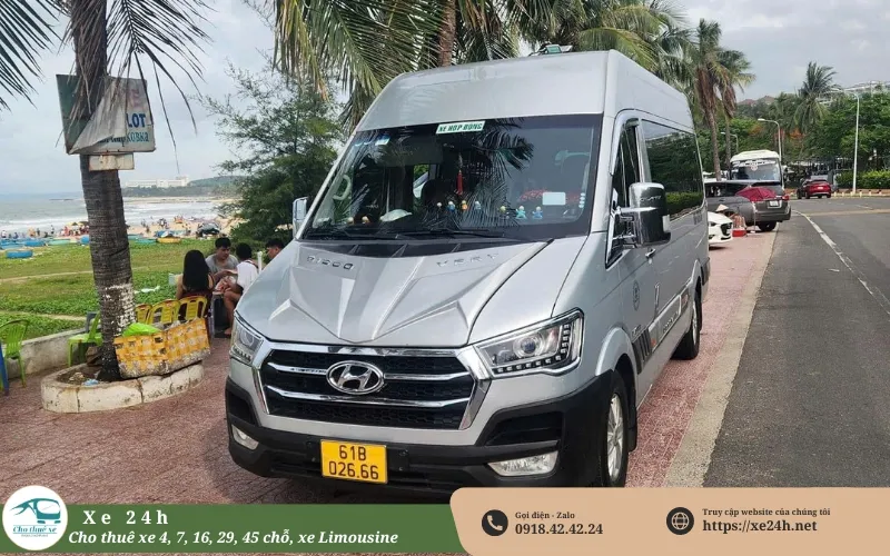 Thuê xe 16 chỗ đi tỉnh giá rẻ, chuyên nghiệp tại Xe24h