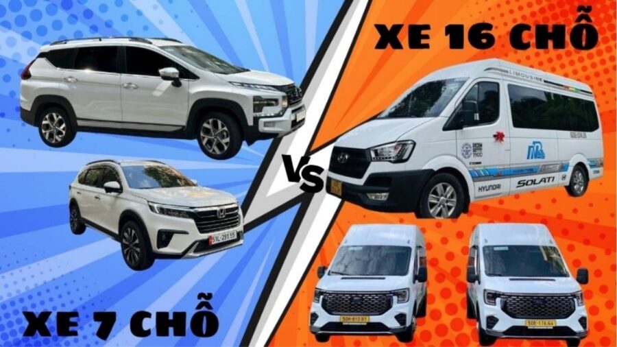 Nên thuê xe 16 chỗ hay xe 7 chỗ cho từng nhu cầu?
